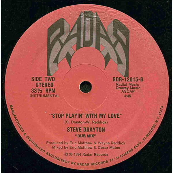  STEVE DRAYTON  -  stop playing with my love 