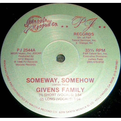  GIVENS FAMILY  -  someway, somehow 