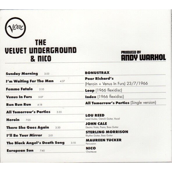  VELVET UNDERGROUND  -  the velvet underground & nico 
