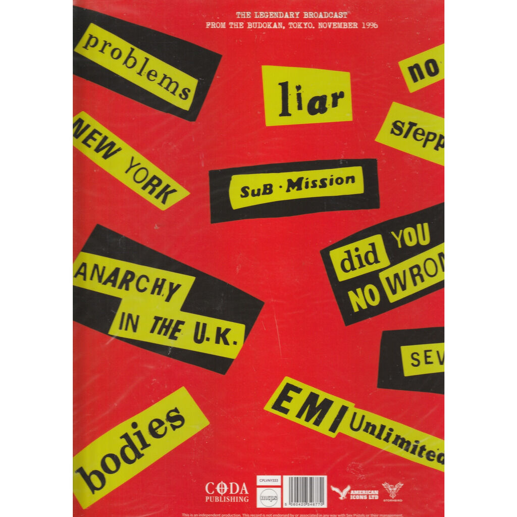  sex pistols  -  anarchy in tokyo 