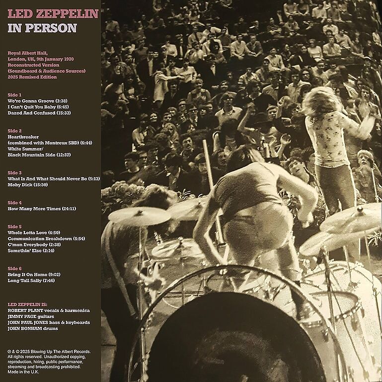  Led Zeppelin  -  in person -3xlp box set 