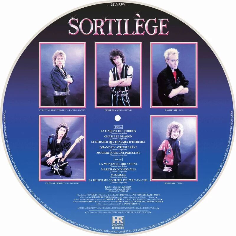  SORTILÈGE  -  pre-order: larmes de héros -ltd edition picture disc 