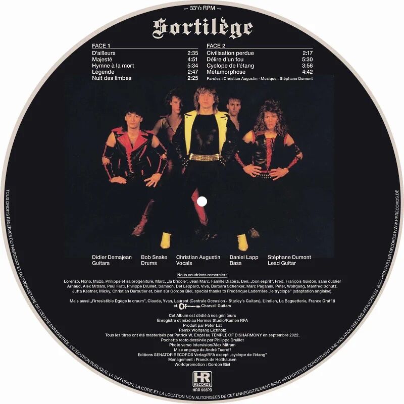  SORTILÈGE  -  métamorphose -ltd edition picture disc 