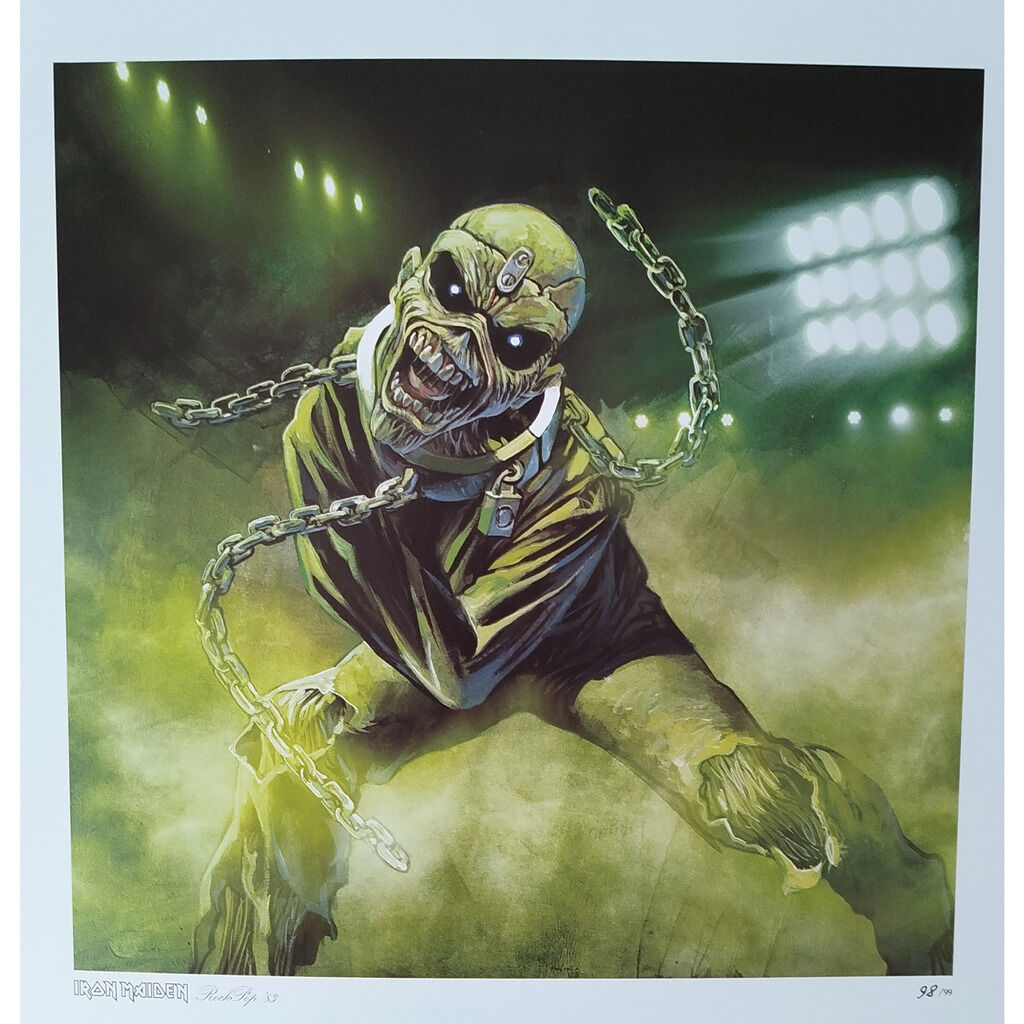  Iron Maiden  -  rock pop '83 -clear vinyl with numbered litho 