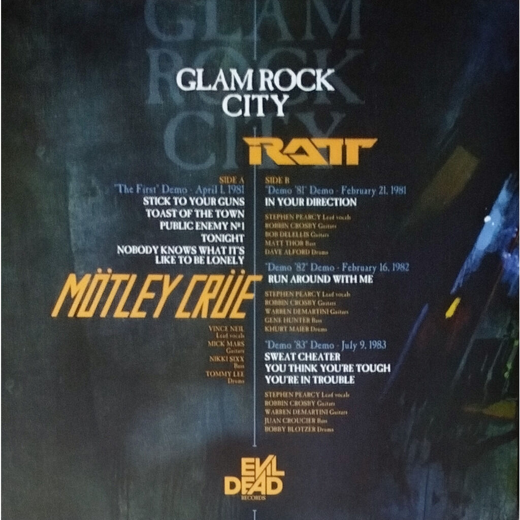  Mötley Crüe / Ratt  -  glam rock city -yellow vinyl 