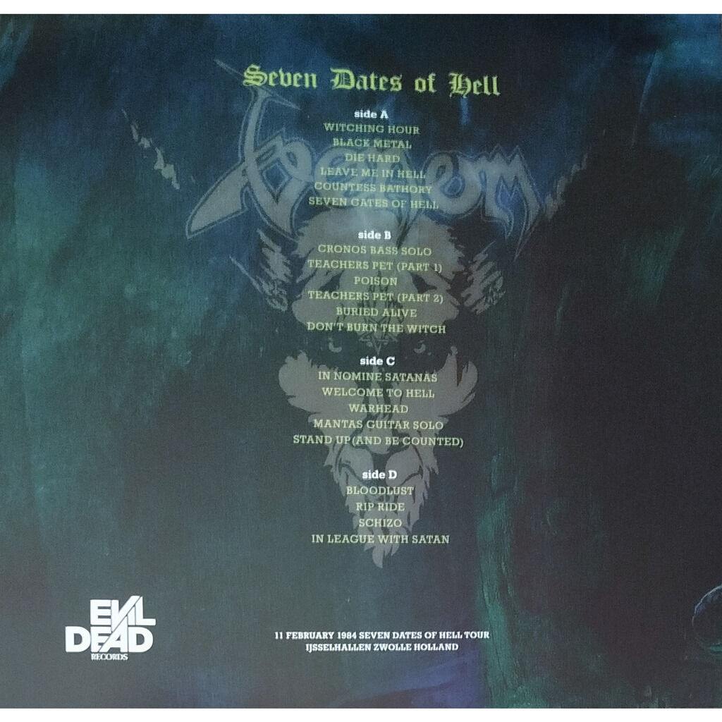  Venom  -  seven dates of hell -blue vinyls 