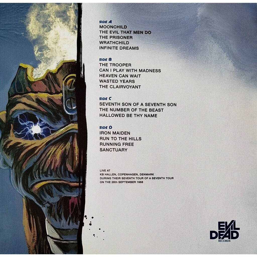  Iron Maiden  -  copenhagen `88 -clear vinyl with numbered litho 