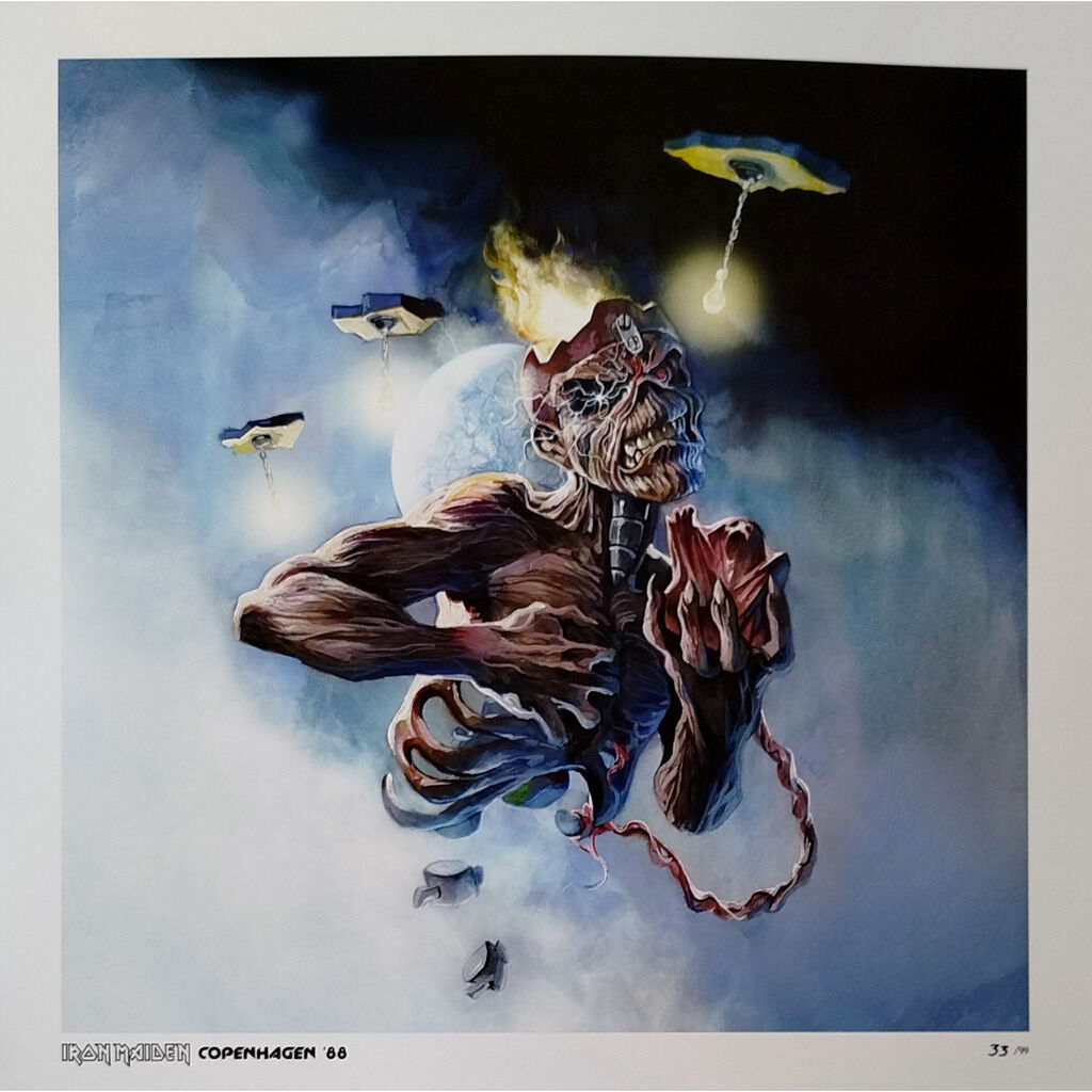  Iron Maiden  -  copenhagen `88 -clear vinyl with numbered litho 