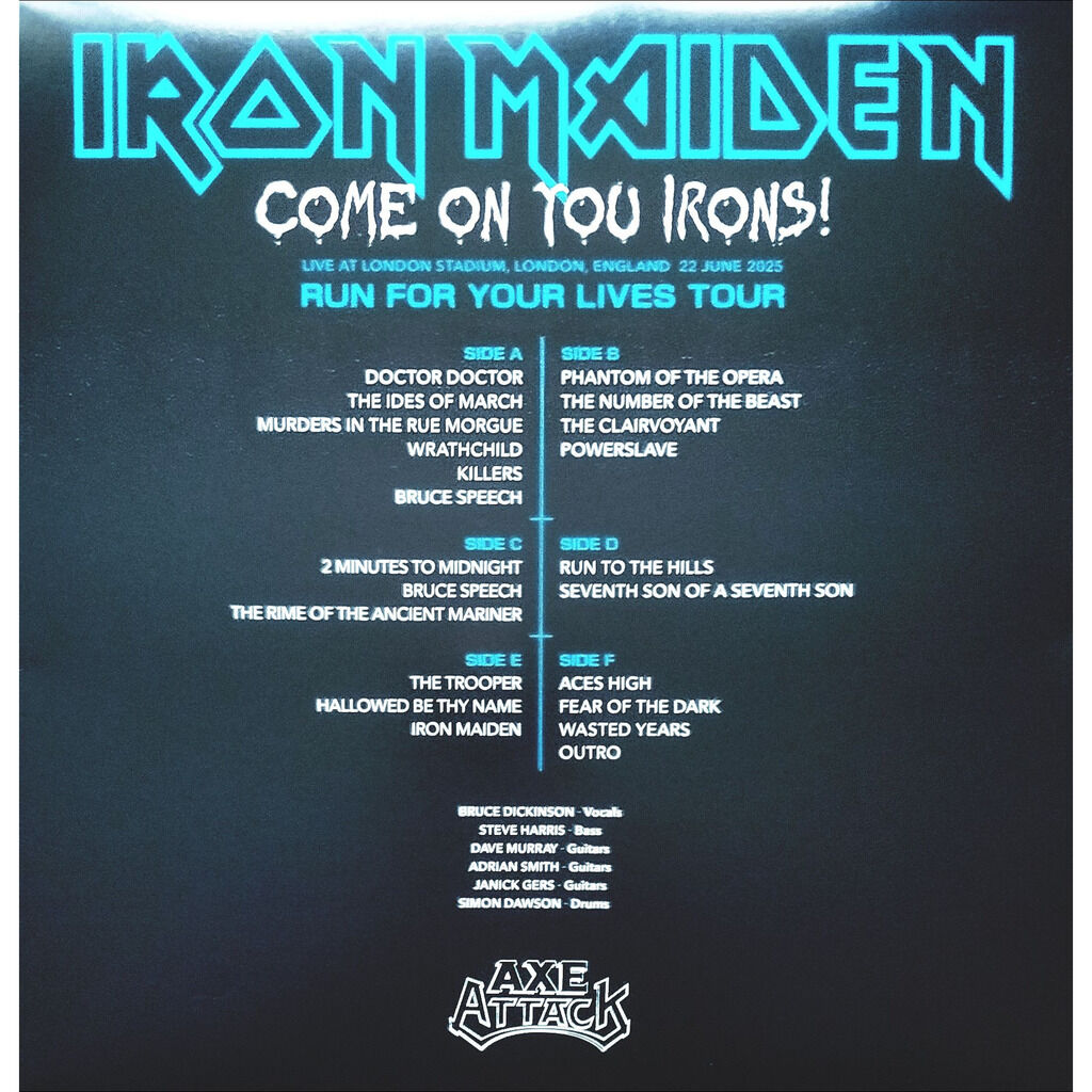  Iron Maiden  -  come on you irons! -purple vinyl 