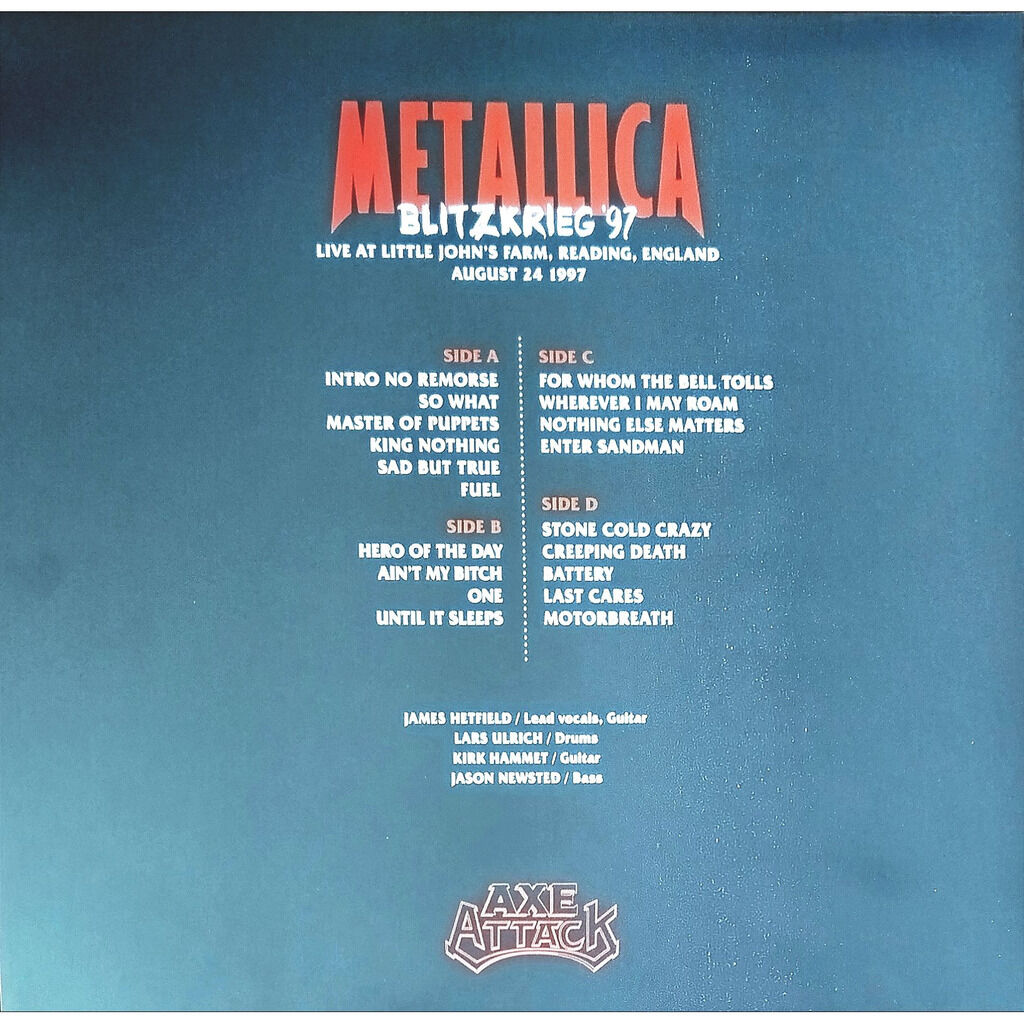  Metallica  -  blitzkrieg '97 -blue marble vinyl 