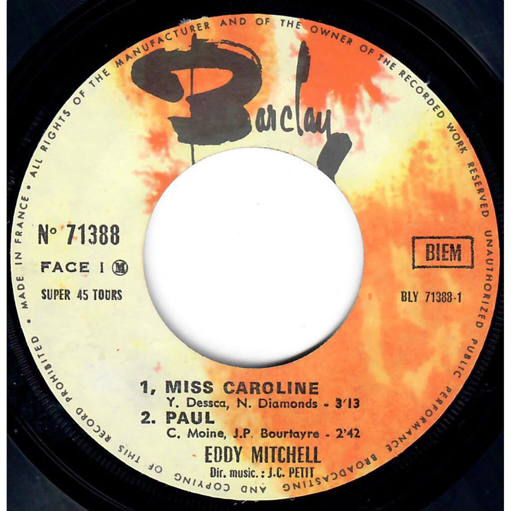  Eddy Mitchell  -  paul 