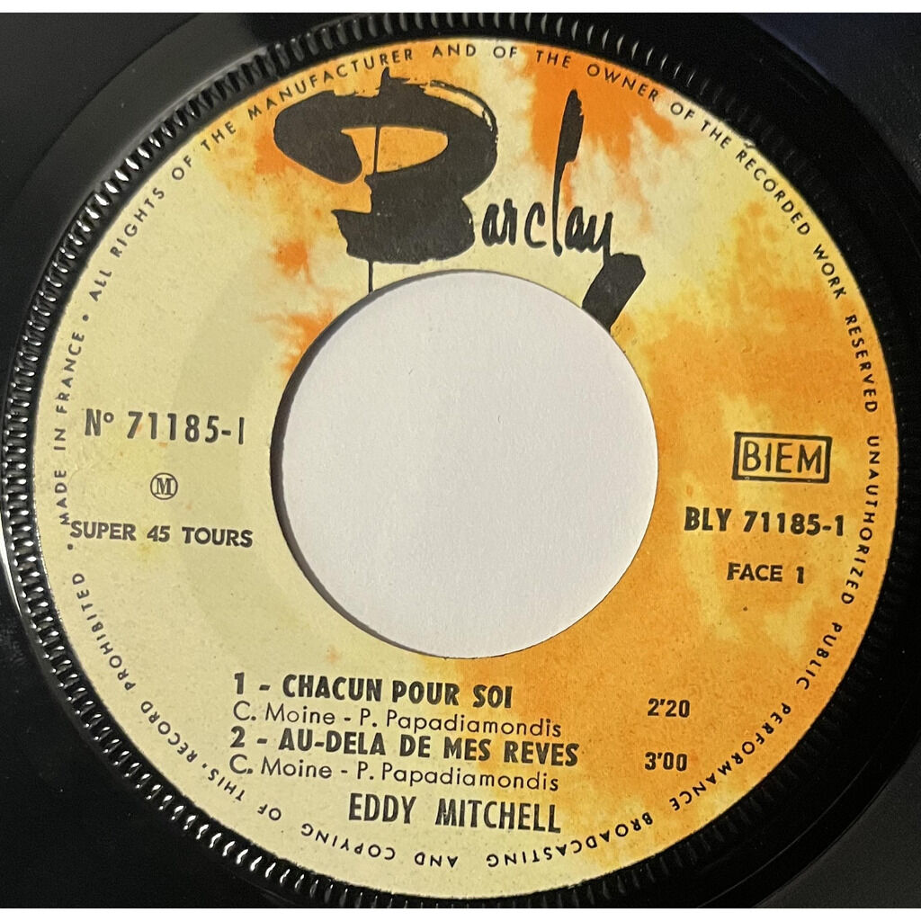  Eddy Mitchell  -  chacun pour soi 