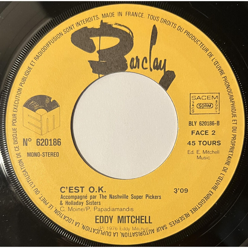  Eddy Mitchell  -  pas de boogie woogie / c'est ok 