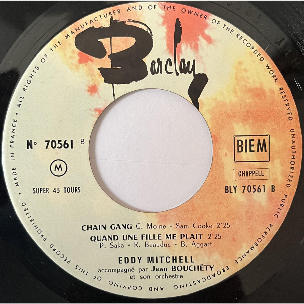  Eddy Mitchell Accompagné Par Jean Bouchéty Et Son Orchestre  -  si tu penses 