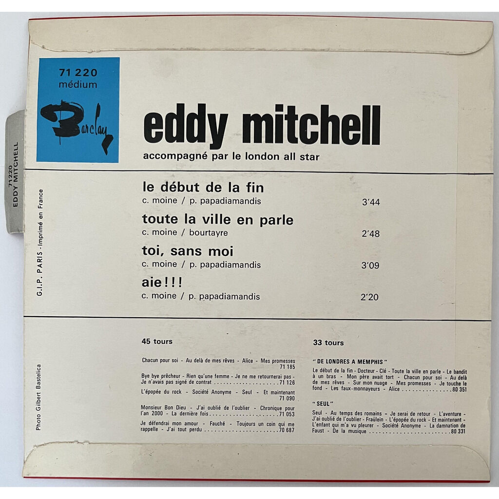  Eddy Mitchell  -  le début de la fin 