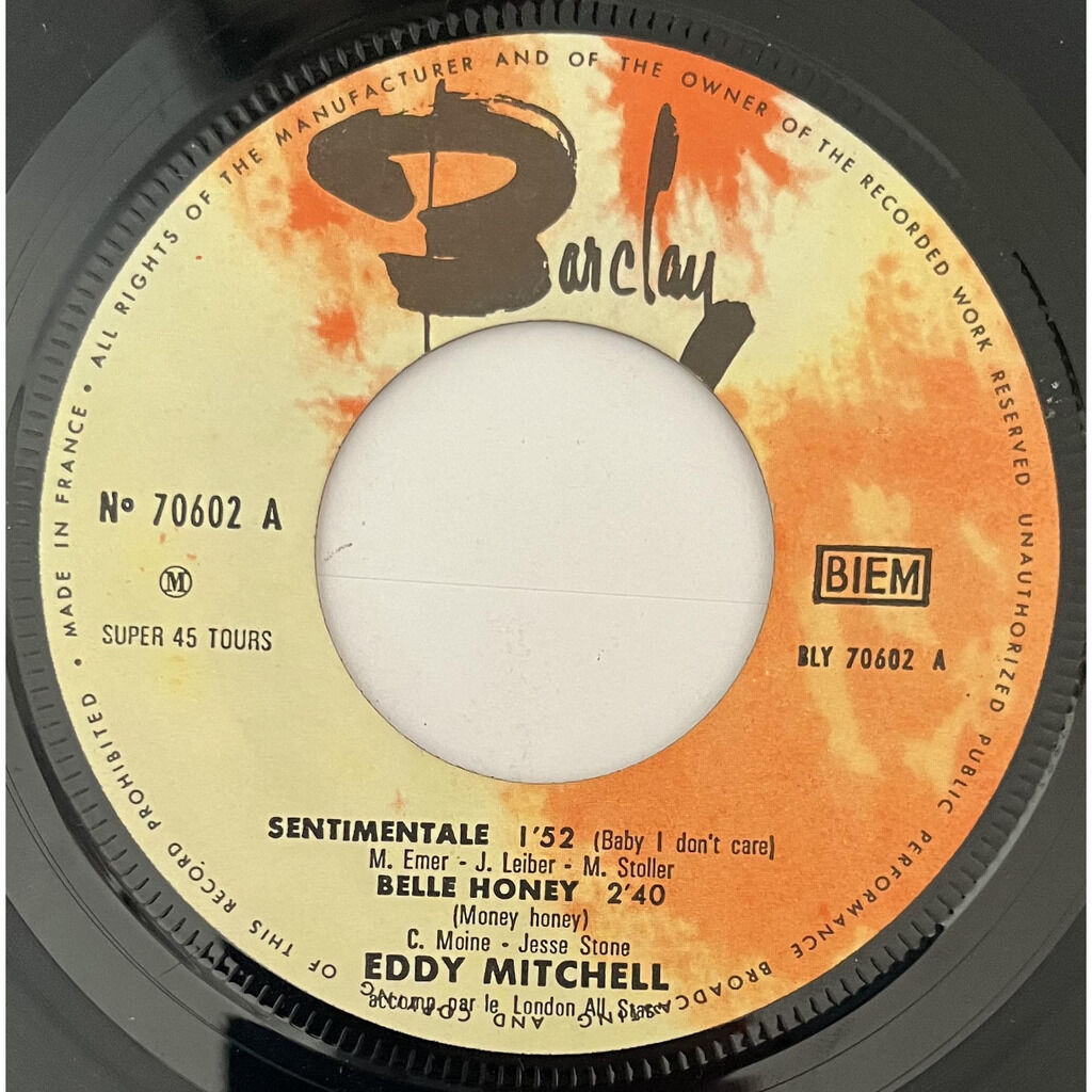  Eddy Mitchell Accompagné Par London All Star  -  sentimentale 