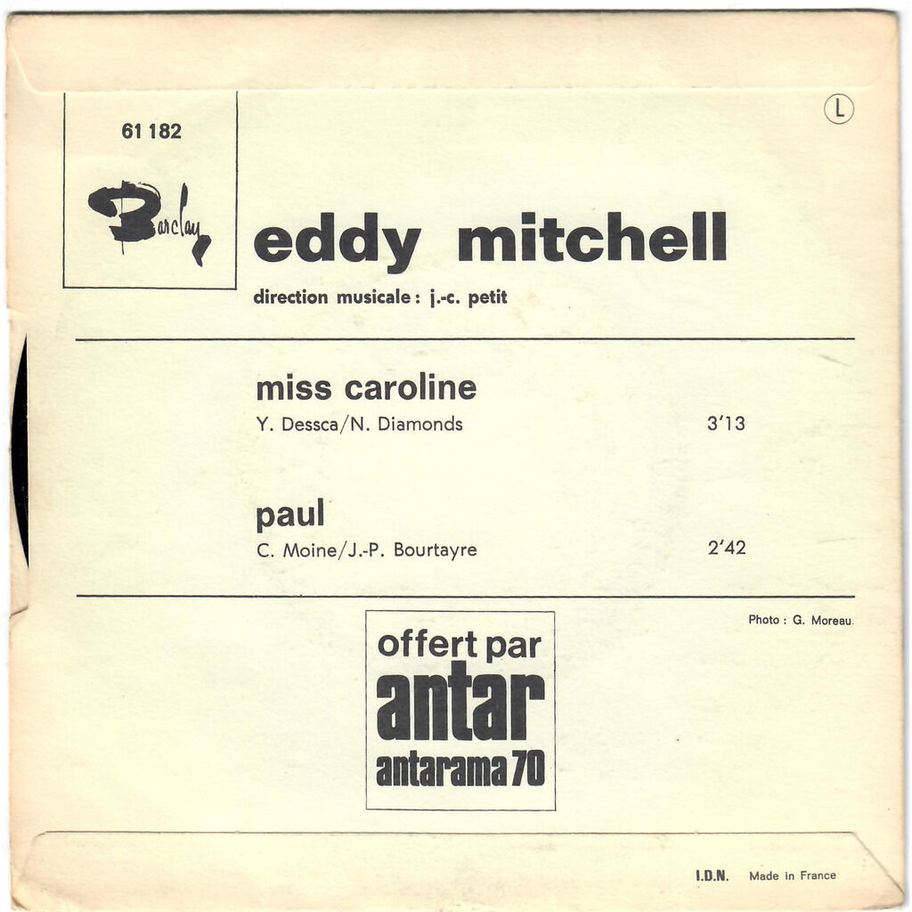  Eddy Mitchell  -  miss caroline / paul 
