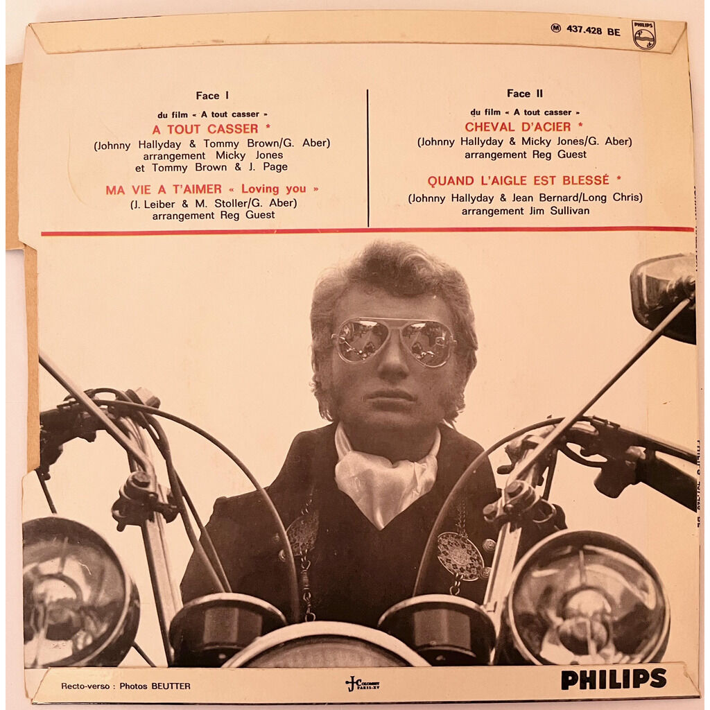  Johnny Hallyday  -  a tout casser / cheval d'acier (extraits du film 'a tout casser') 