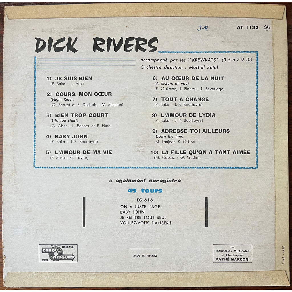  Dick Rivers  -  je suis bien 