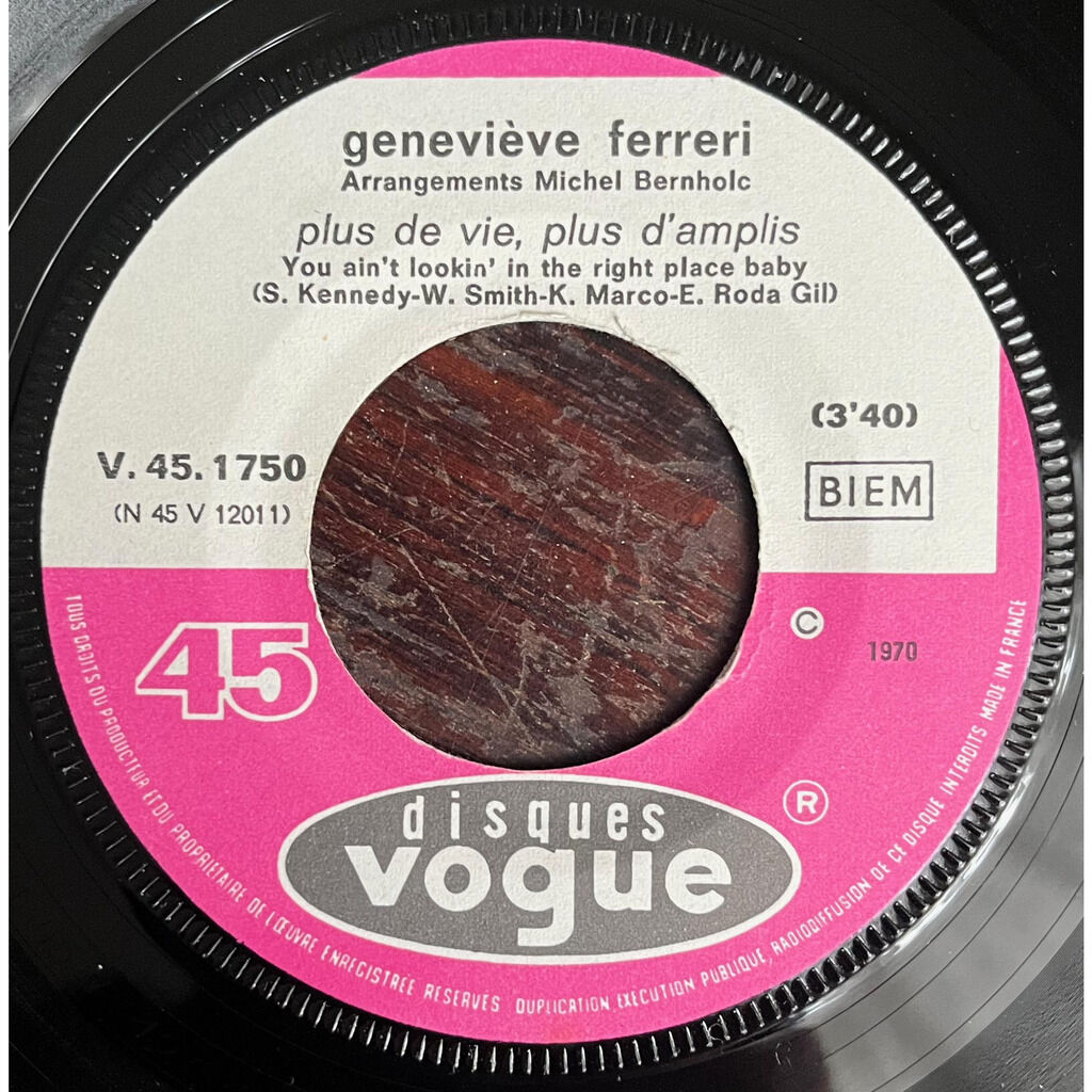  Genevieve Ferreri  -  plus de vie plus d'amplis / l’arc en ciel 