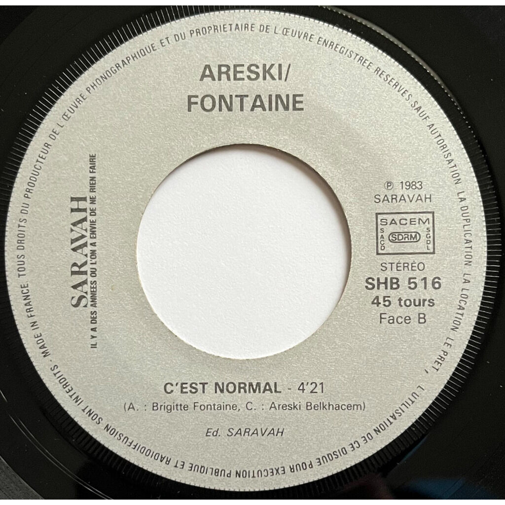  Brigitte Fontaine Jacques Higelin Areski Belkacem  -  cet enfant que je t'avais fait / c'est normal 