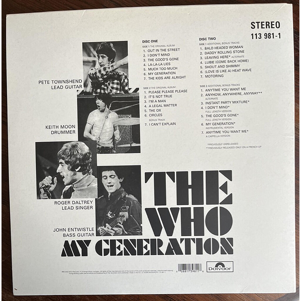  The Who  -  my generation 