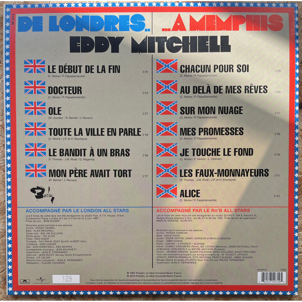  Eddy Mitchell  -  de londres à memphis 