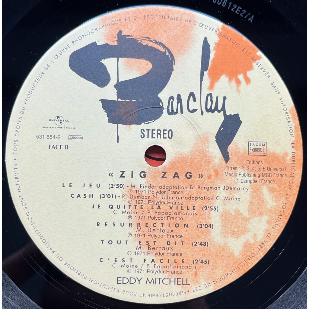  Eddy Mitchell  -  zig-zag 