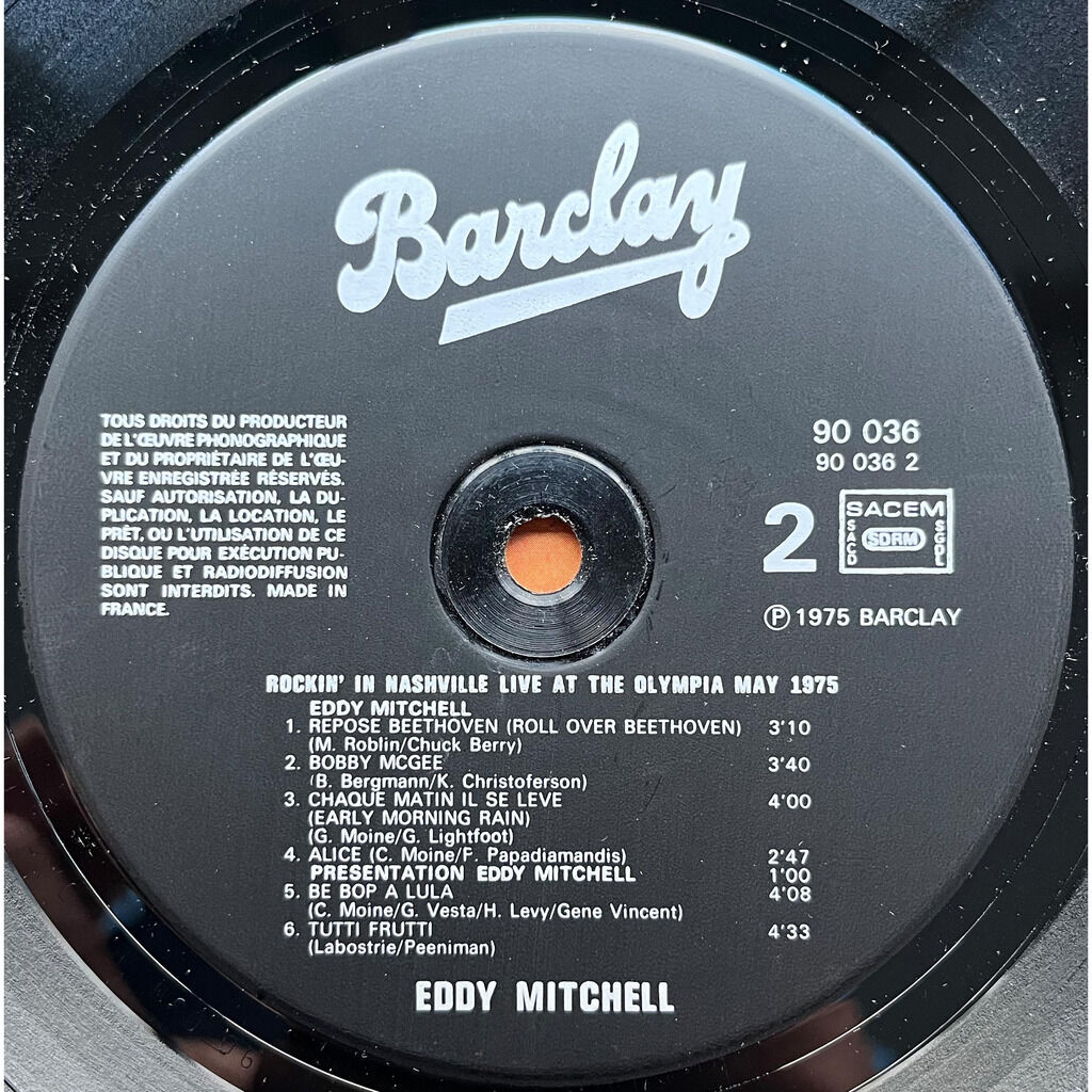  Eddy Mitchell The Jordanaires Charlie McCoy The Holladay Sisters  -  olympia - rocking in nashville 