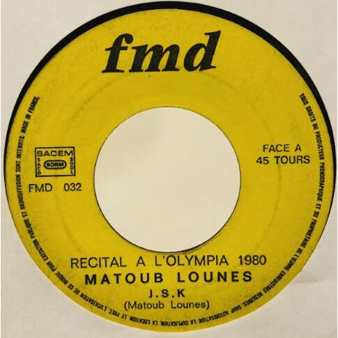  Matoub Lounes  -  récital à l'olympia 1980 