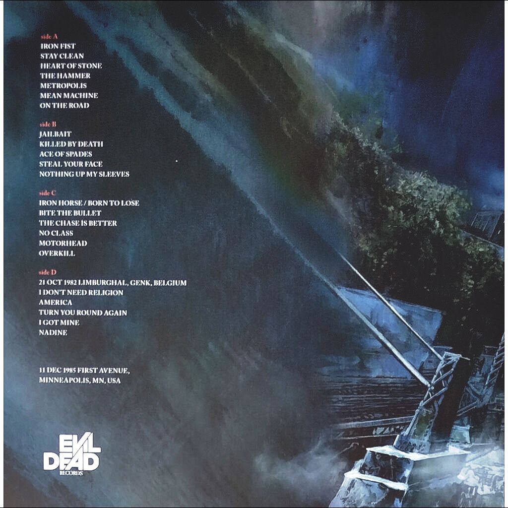  Motörhead  -  it never gets dark usa '85 tour -blue marble vinyl 