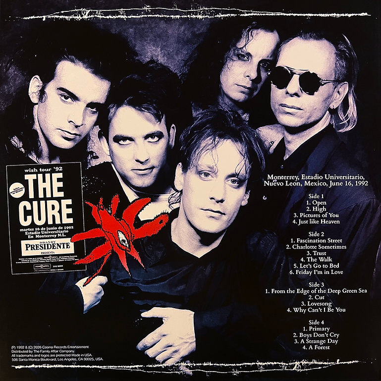  The Cure  -  monterrey 1992 - primera vez en mexico -turquoise mix black vinyls 