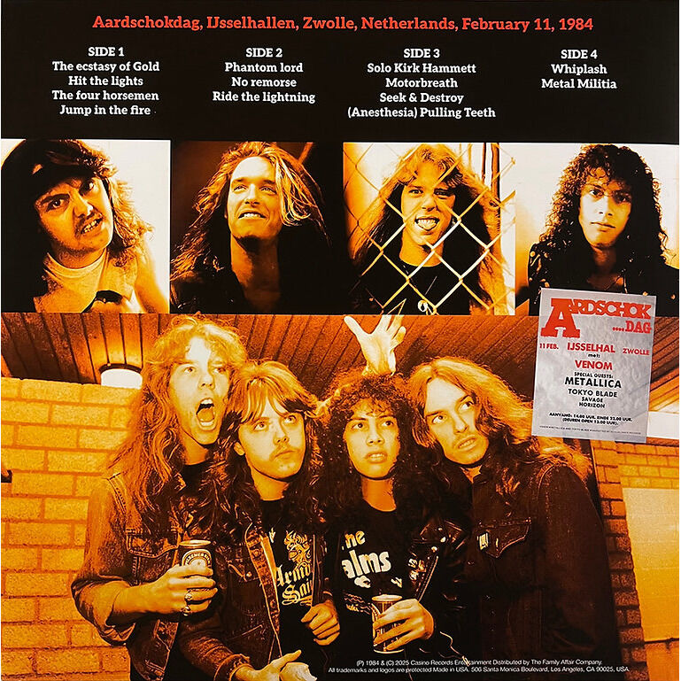  Metallica  -  aardschokdag 1984 -ltd picture disc 