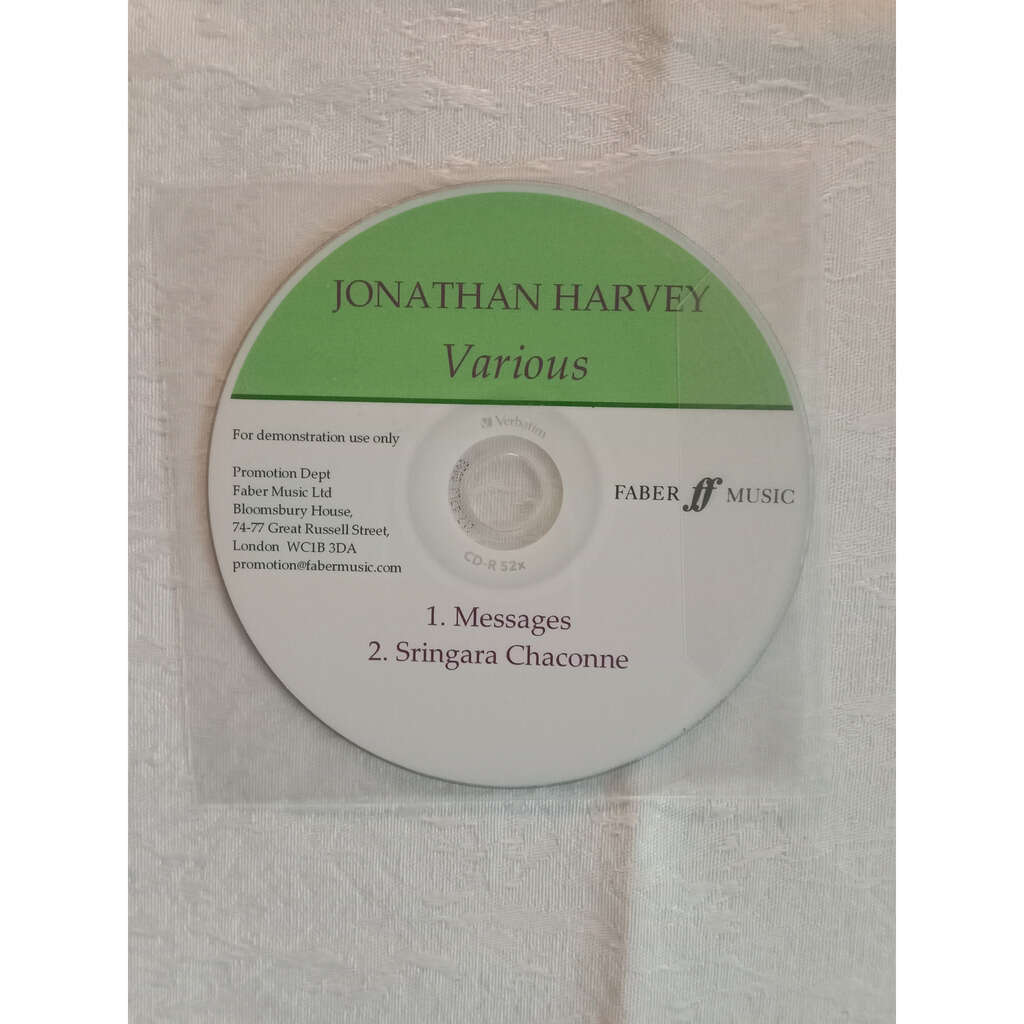 JONATHAN HARVEY Various