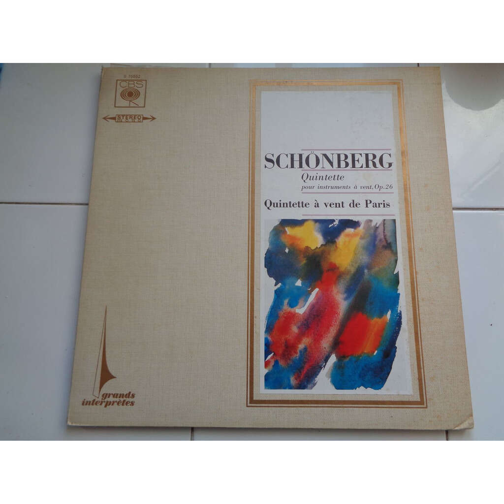 Arnold Schoenberg, Ensemble Instrumental À Vent De Paris Quintette Pour Instruments À Vent, Op. 26