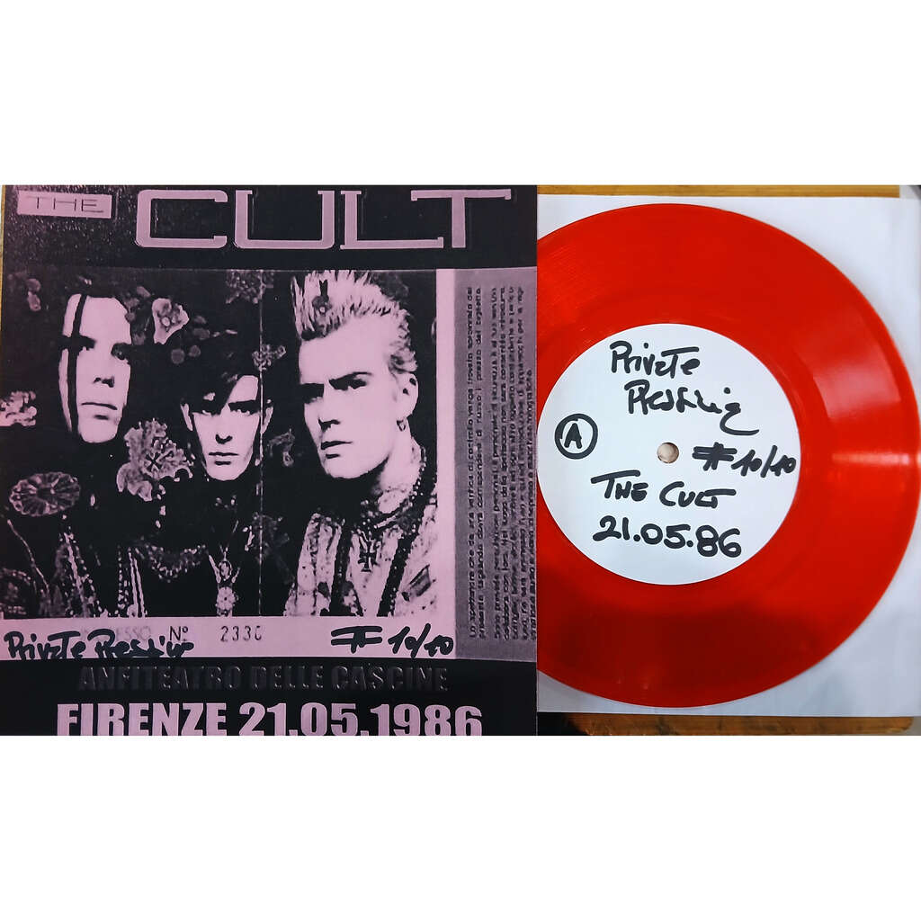 The CULT Florence Rain (Firenze IT 21.05.1986) (eu 2026 ltd 10 no'd copies RED wax 7ep on private pressing lbl unique insert ps!)