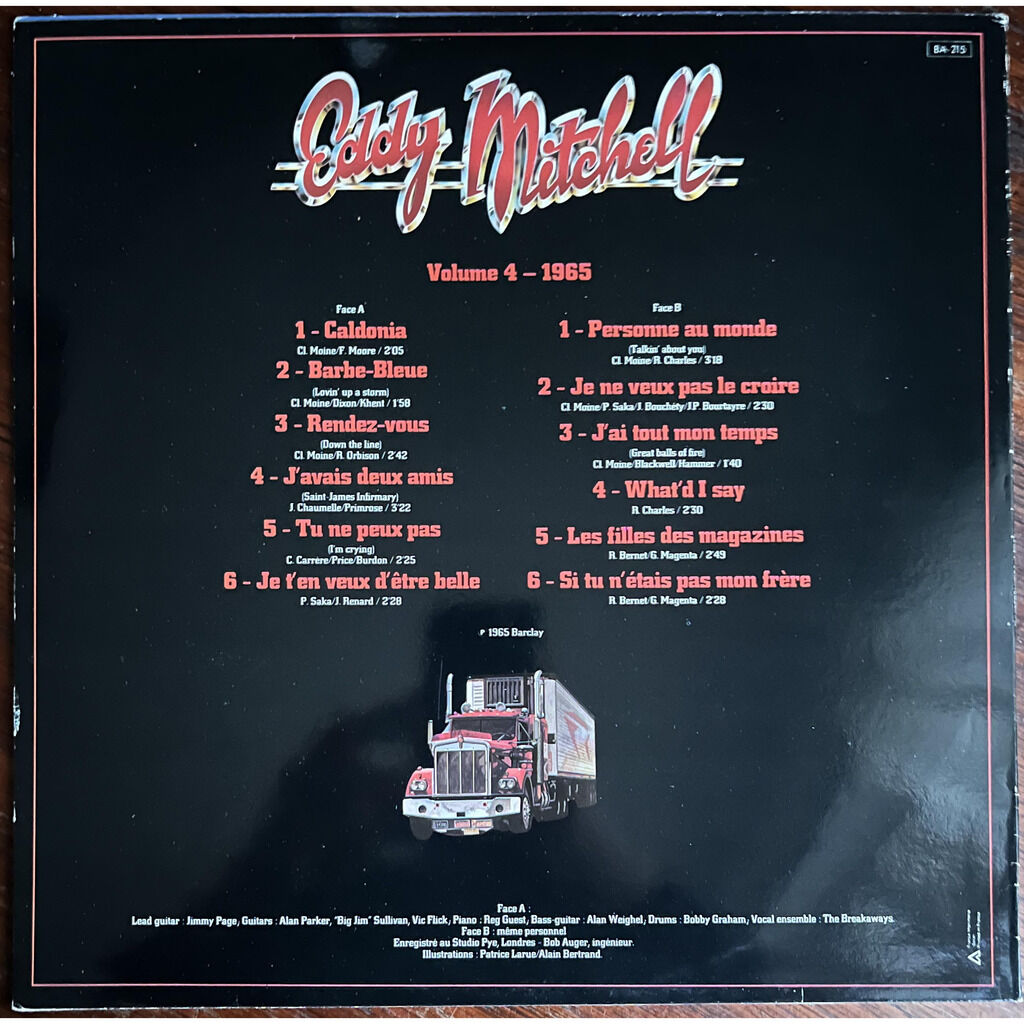  Eddy Mitchell  -  volume 4 - 1965 - si tu n'étais pas mon frère 