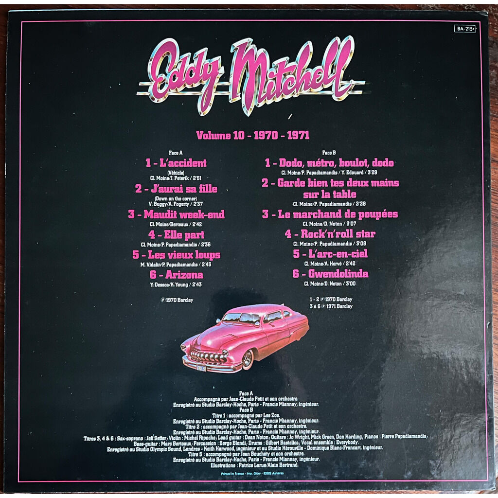  Eddy Mitchell  -  volume 10 - 1970/1971 - dodo métro boulot dodo 