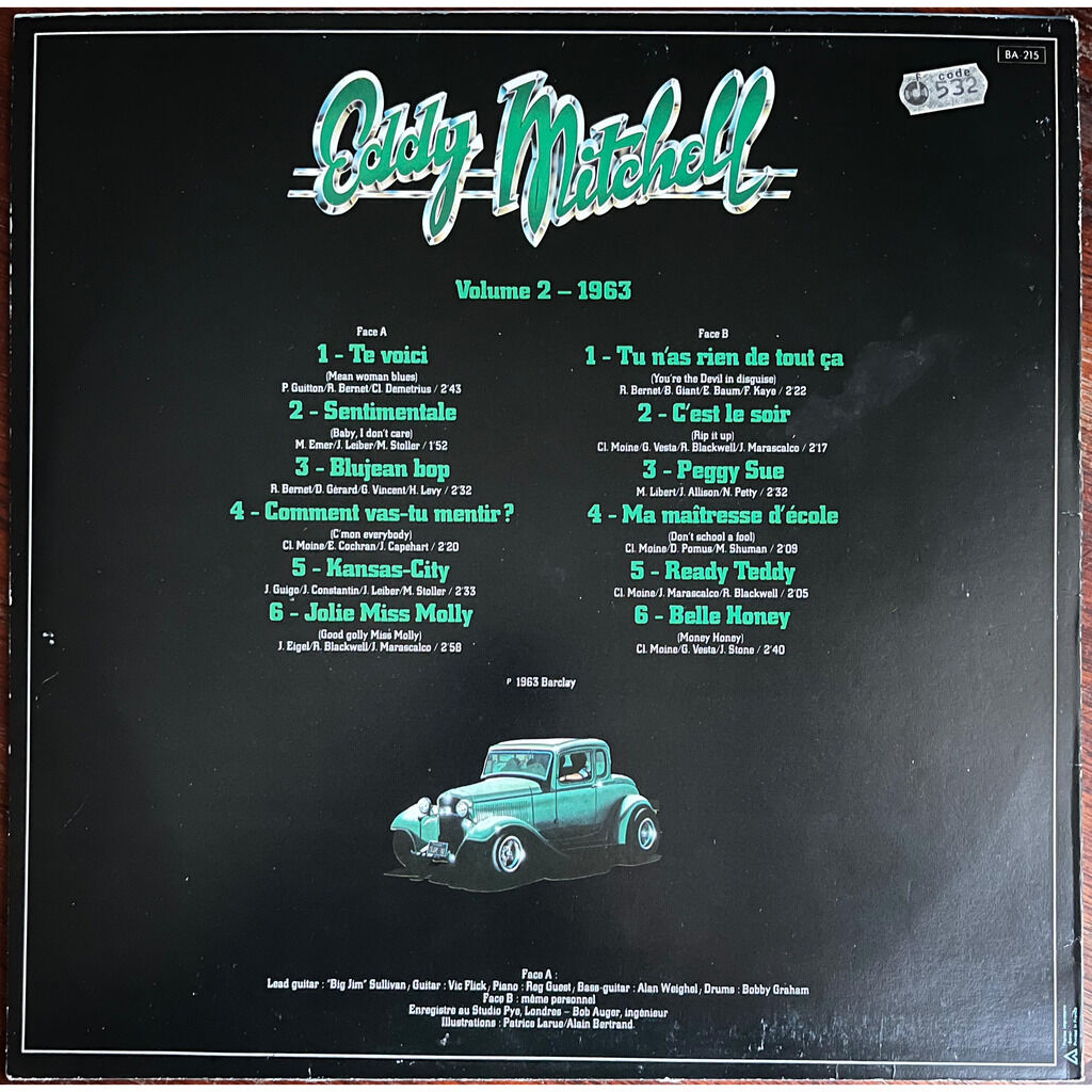  Eddy Mitchell  -  volume 2 - 1963 - blujean bop 
