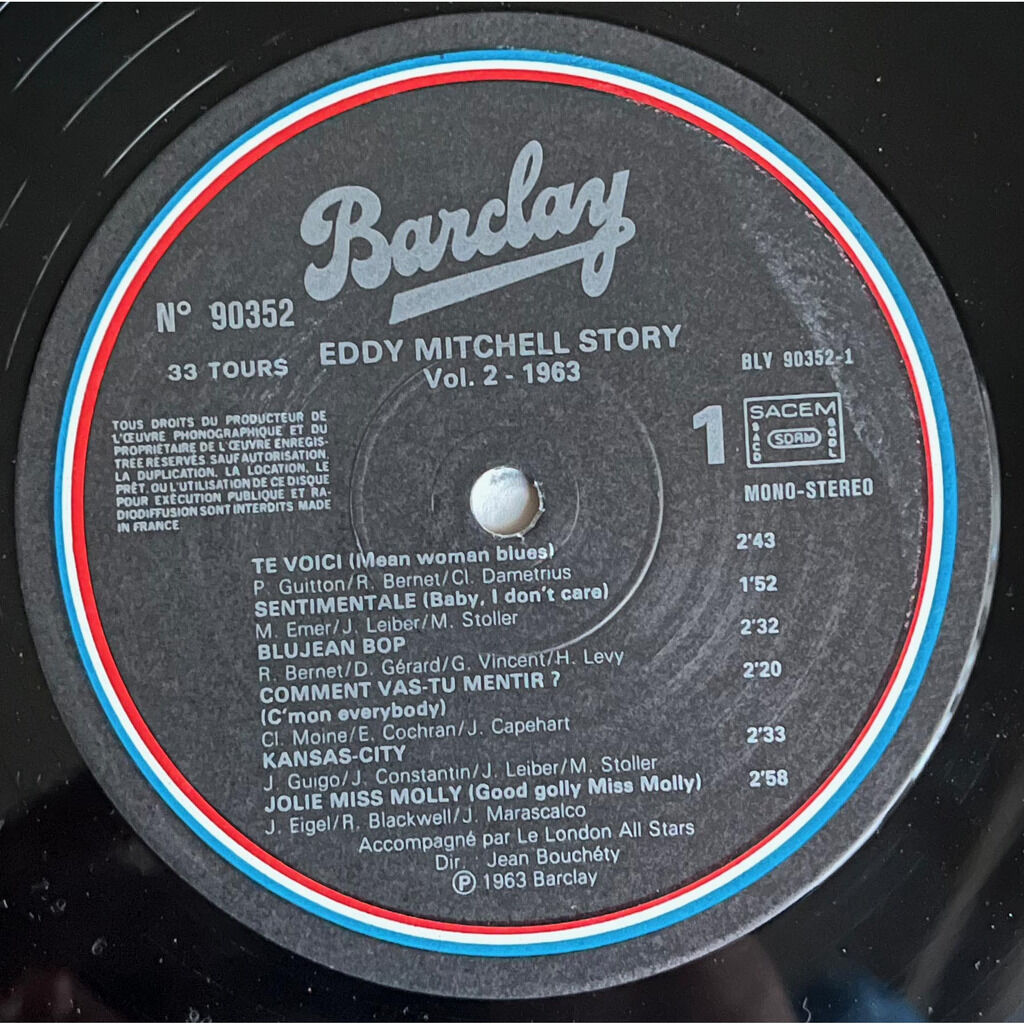 Eddy Mitchell  -  volume 2 - 1963 - blujean bop 