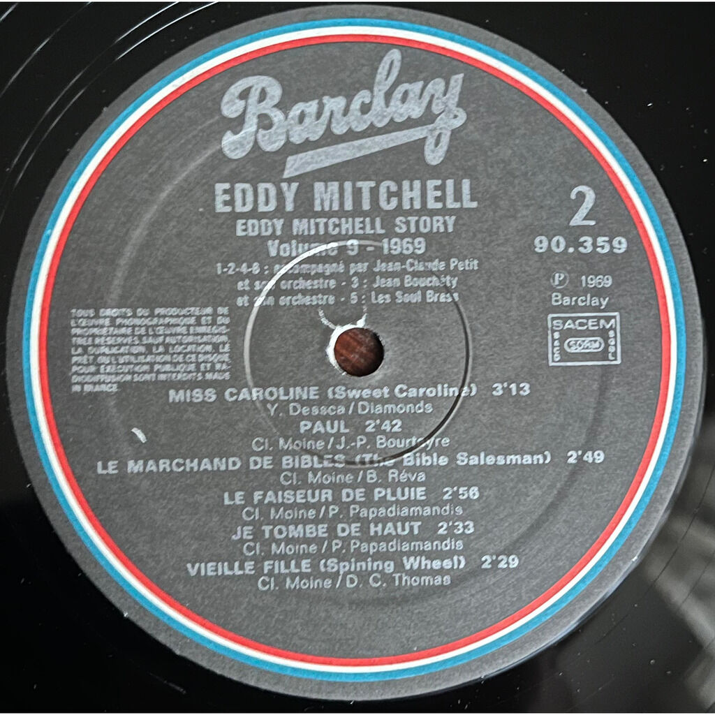  Eddy Mitchell  -  volume 9 - 1969 - miss caroline 