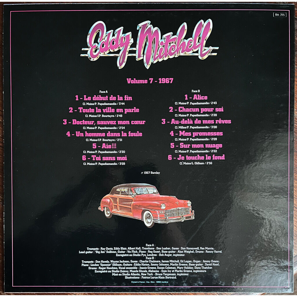  Eddy Mitchell  -  volume 7 - 1967 - alice 