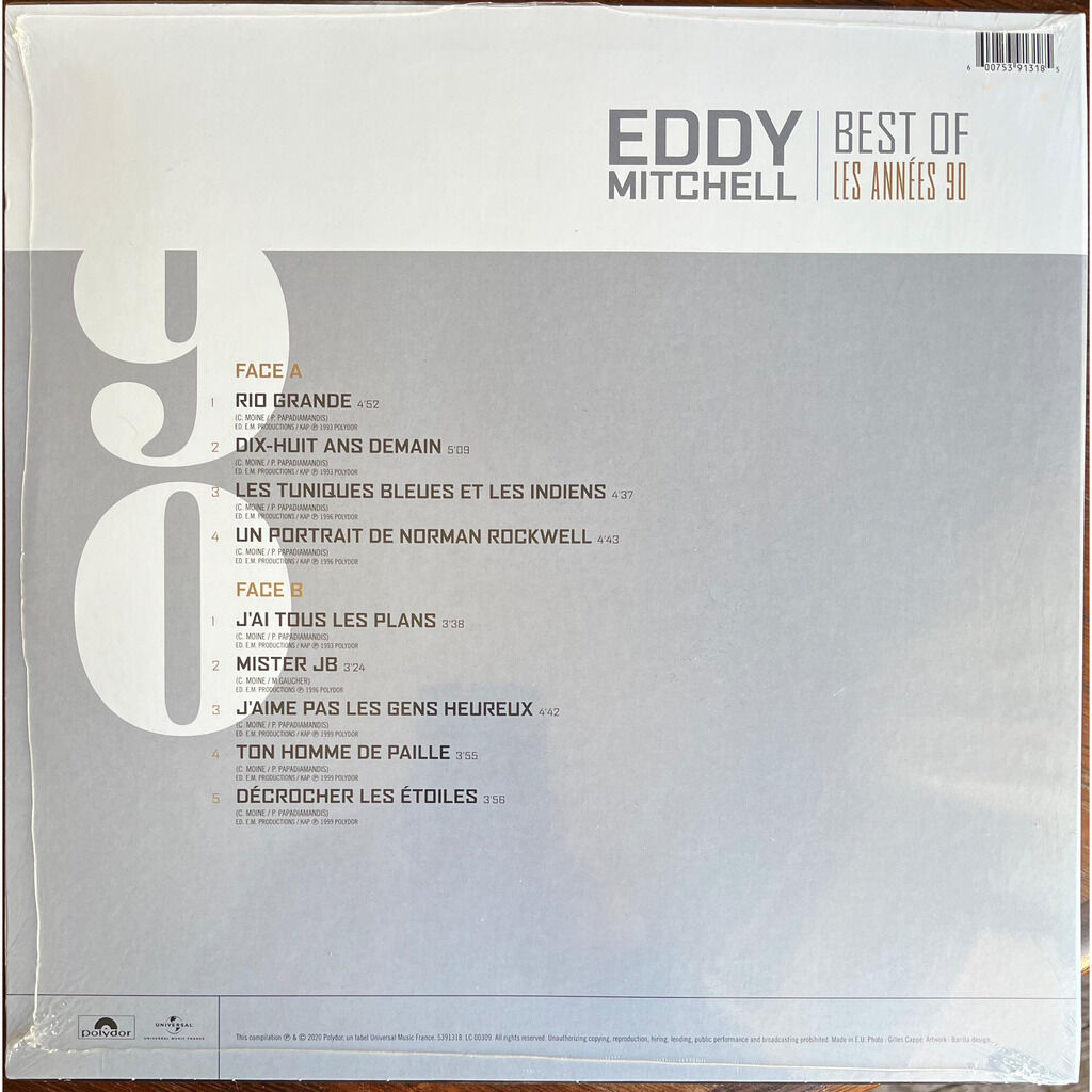  Eddy Mitchell  -  best of les années 90 