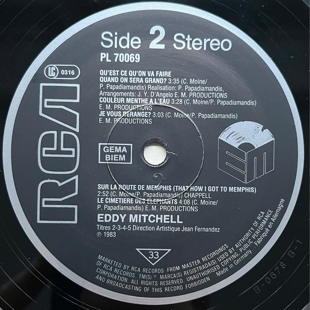  Eddy Mitchell  -  l'amour est vraiment fort 