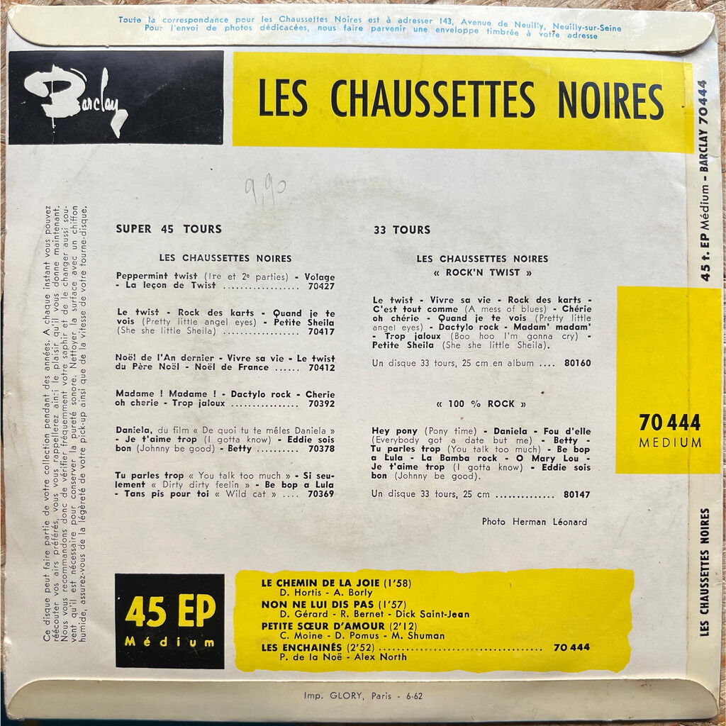  Les Chaussettes Noires  -  le chemin de la joie 