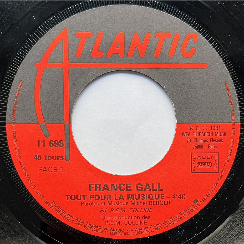  France Gall  -  tout pour la musique / résiste 
