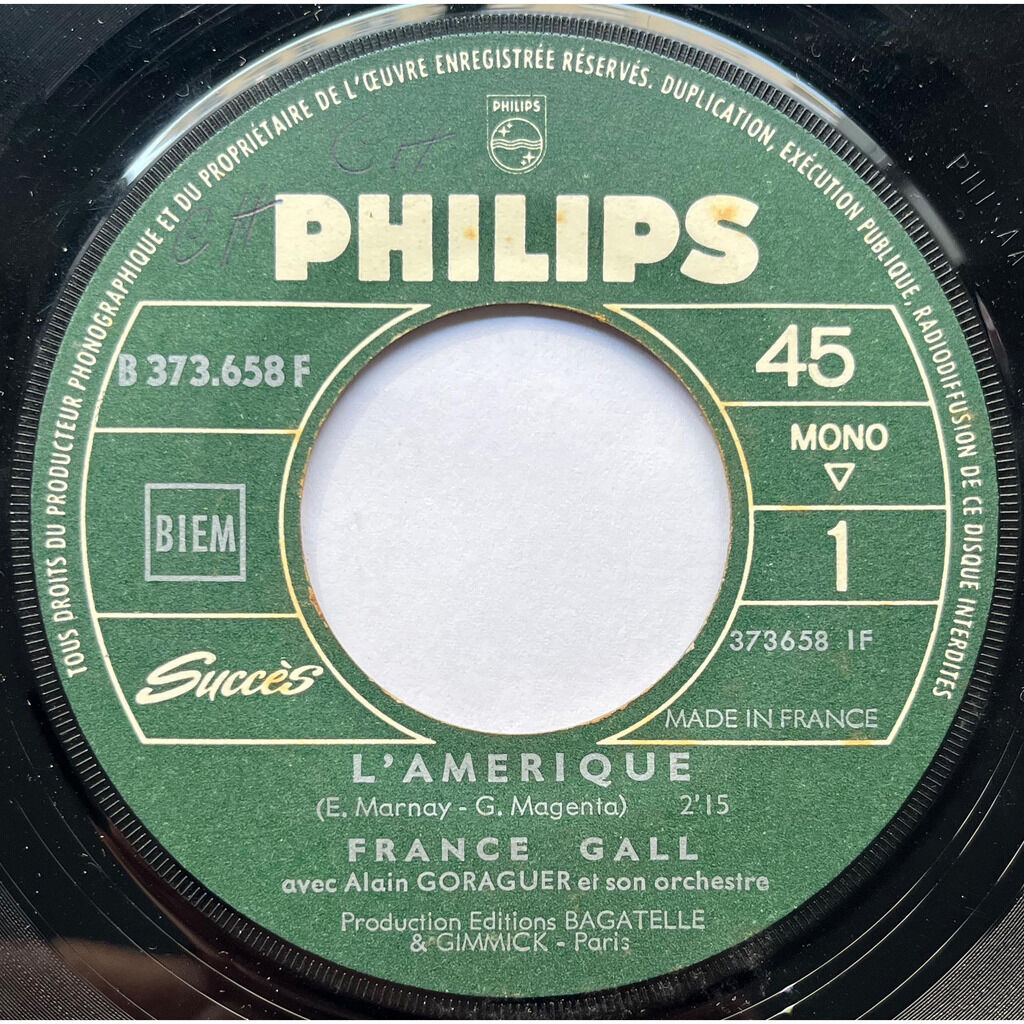  France Gall  -  l'amérique / on se ressemble toi et moi 