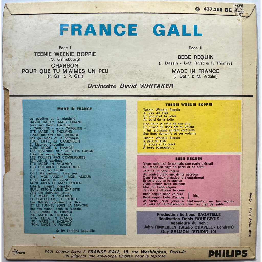  France Gall  -  teenie - weenie - boppie 