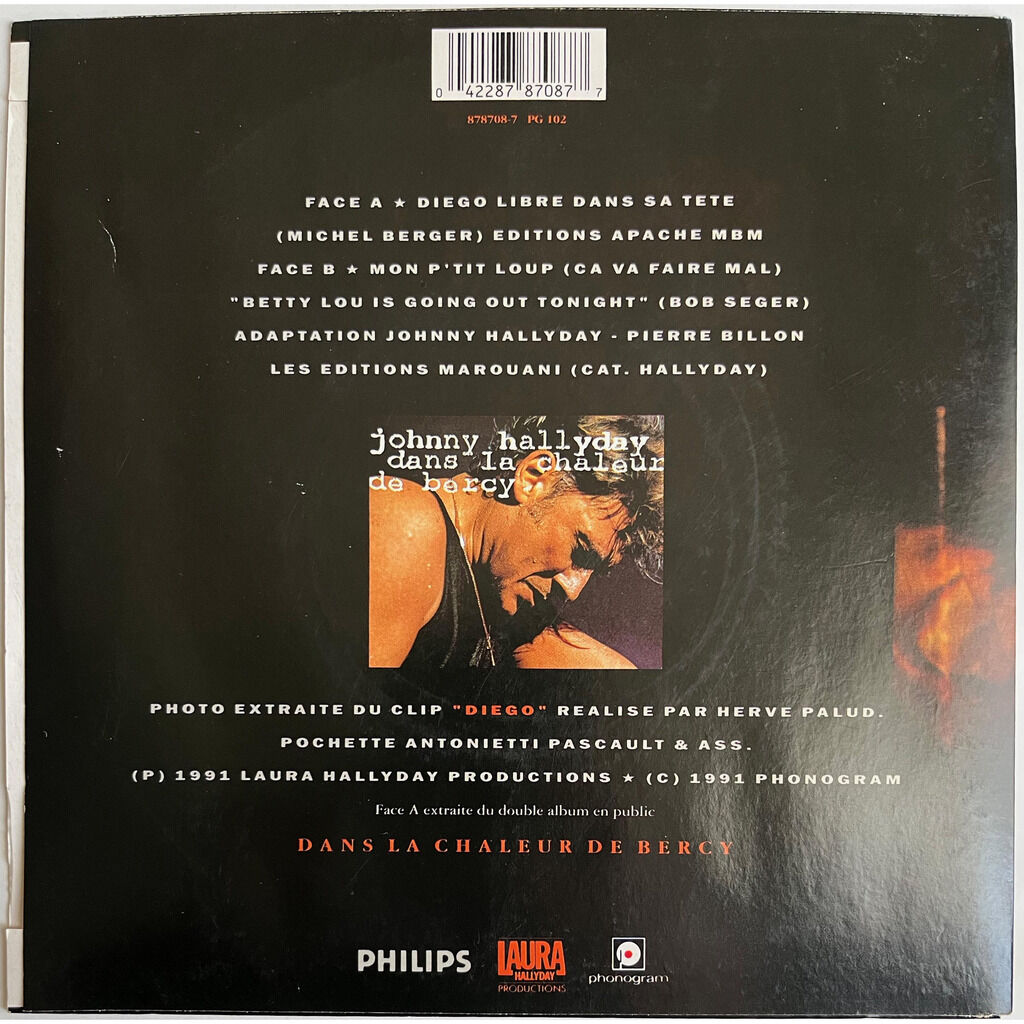  Johnny Hallyday  -  diego libre dans sa tête (bercy 90) 