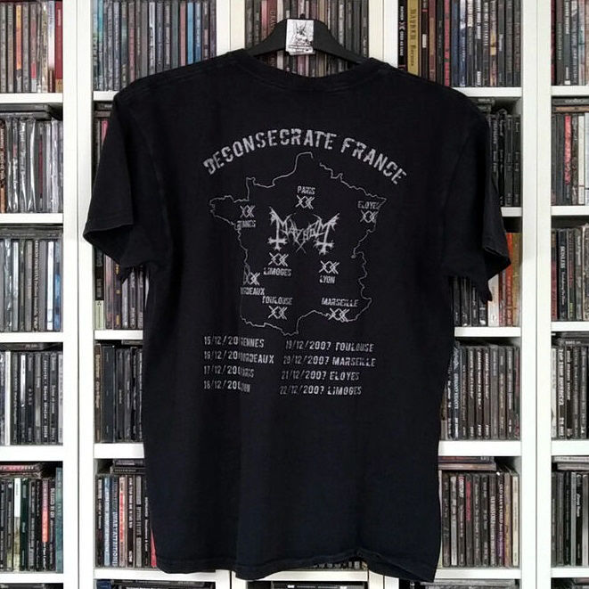  Mayhem  -  deconsecrate france official t-shirt tour 2007 (l size) 